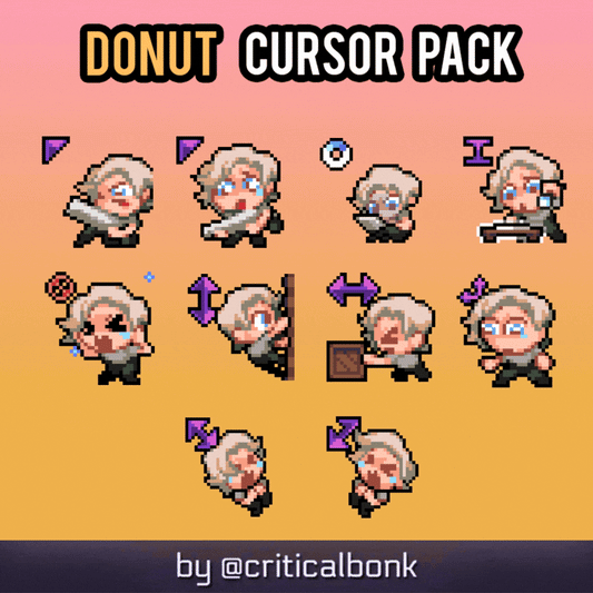DONUT + CONDOR Cursor Pack DISCOUNT! Animated Windows Cursors (.ANI)