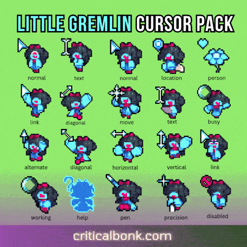 LITTLE GREMLIN - 20 CURSORS Pack